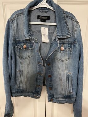 Jou Jou Premium Denim Collection Blue Jean Jacket Size Women's Small
